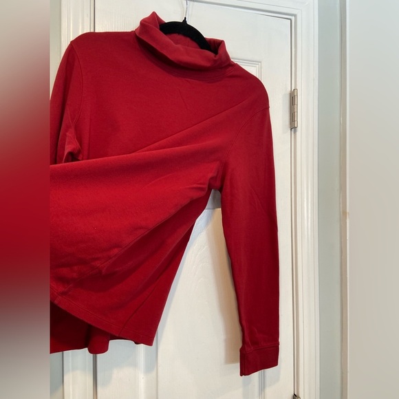 L.L. Bean Size XL Long Sleeve Cotton Turtleneck Pullover Shirt Dark Red Layer - Picture 7 of 11